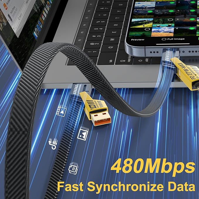 Fast charging cable 4*1 65W