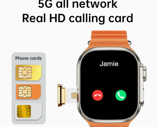 ساعة بشريحة وكاميرا wisme ws10 ultra 5g مساحة 128 ورام 8 جيجا
