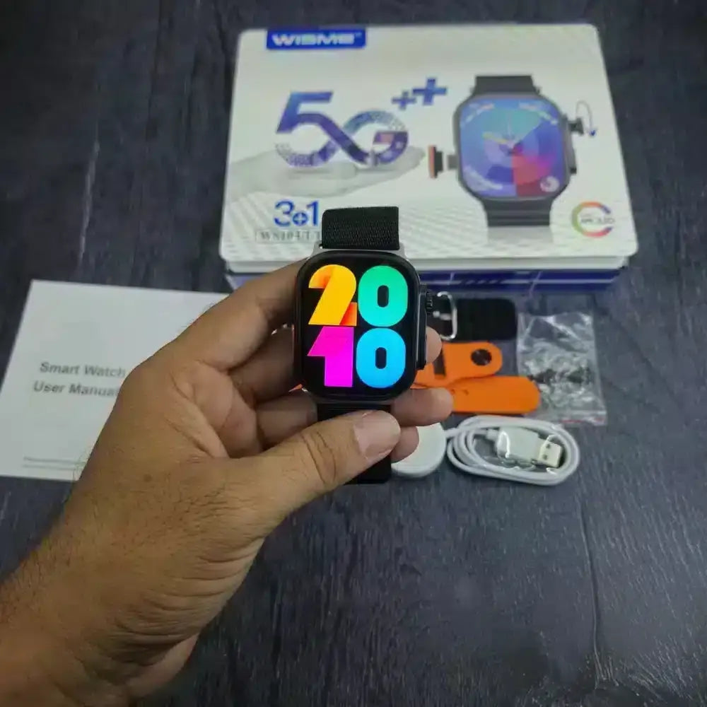 ساعة بشريحة وكاميرا wisme ws10 ultra 5g مساحة 128 ورام 8 جيجا